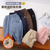 Baby Clothes Composite Fleece Long Pants Winter Wear for Boys and Girls, Children's Fleece-Lined Thickened Warm Long Pants