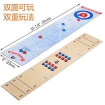 New roll design 2-in-1 mini shuffleboard game curling ice skating casual game
