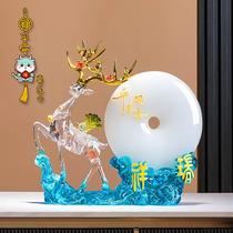 High-end peace and joy fortune deer ornaments entrance living room TV cabinet wine cabinet decorations moving house gift