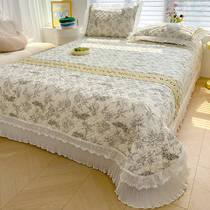 2024 Korean Princess Style Lace 100 Cotton Bed Cover Four-piece Set Pure Cotton Quilted Thick Sheets Customizable Bed Cover 3