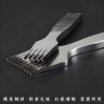 Manufacturers advanced method of sewing French rhombic chop oblique leather flat chopping hand tool leather hand punching tool European style six