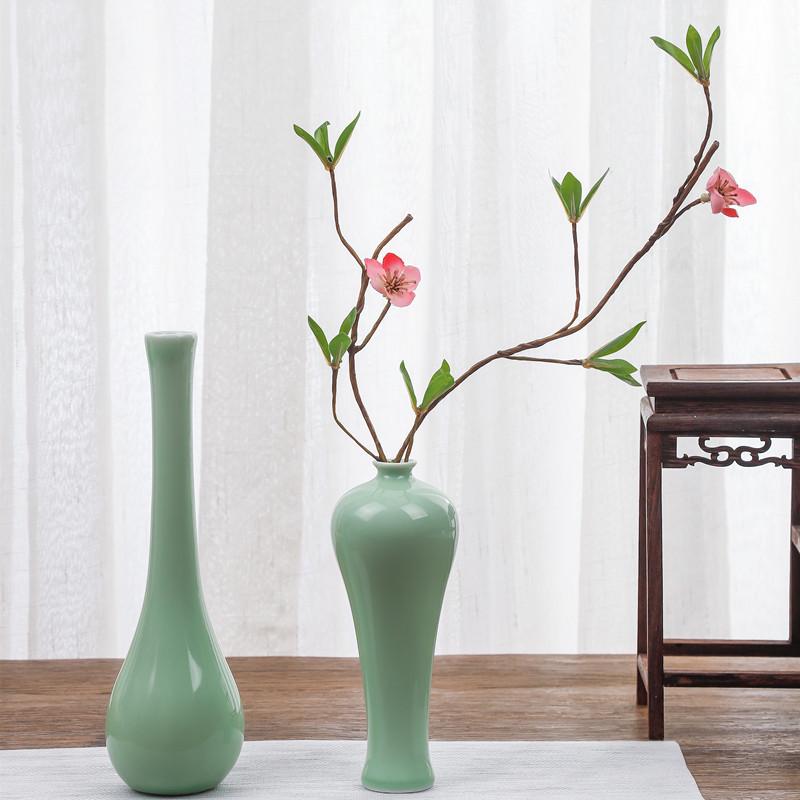 Ceramic Vase Flower Holder Dining Table Dried Flower Decoration Home Simple Minimalist Fresh Style Tea Table Flower Arrangement Combination Decoration