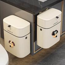 Healthy bending room wall-mounted trash can household style with lid 2023 new bathroom kitchen toilet trash bin with lid GDT Gaoyan