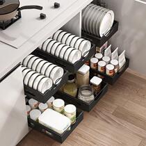 Rack collection WMM storage rack kitchen bowl storage rack for bowls home cabinet pull-type bowls and plates drawer pantry cup