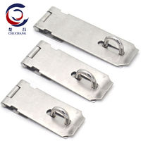 Chuchang stainless steel lock plate anti-theft door buckle safety bolt hasp anti-theft door lock buckle widened lock plate 3 inches 5 pieces