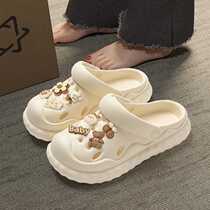 Croc Shoes Womens 2024 New Summer Outerwear Cartoon Cute Nurse Soft Sole Anti-Slip Anti-odor Sandals