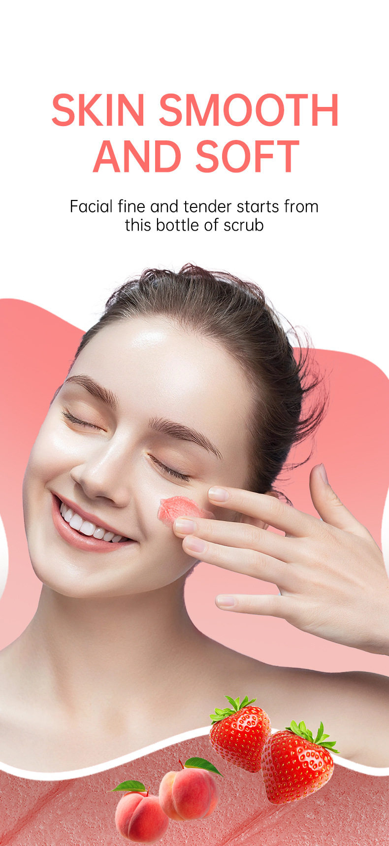 Xiumei Дао tvlv草莓桃子fragrance facial scrub exfoliating cream OTHER