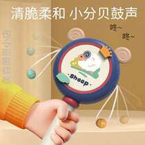 Hand-cranked rattle baby boiled toy rattle baby wave drum old-fashioned newborn gnaw shake drum splash and bite