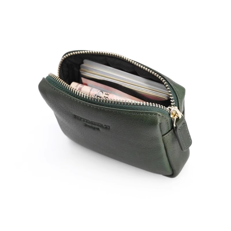 Niche Japanese and Korean Original Coin Purse for Women, Handmade Zipper Three-Dimensional Coin Bag, Card Holder, Storage Bag, Soft Leather Small Wallet