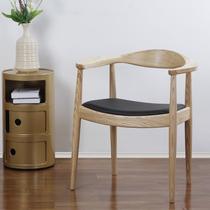 Nowadays Scandinavian Kenniddy uses solid wood dining room armchair backrest hand-made simple modern design office computer chair