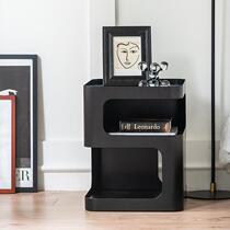 Hanke丨Modern minimalist ins style designer versatile iron home storage coffee table black and white bedside table