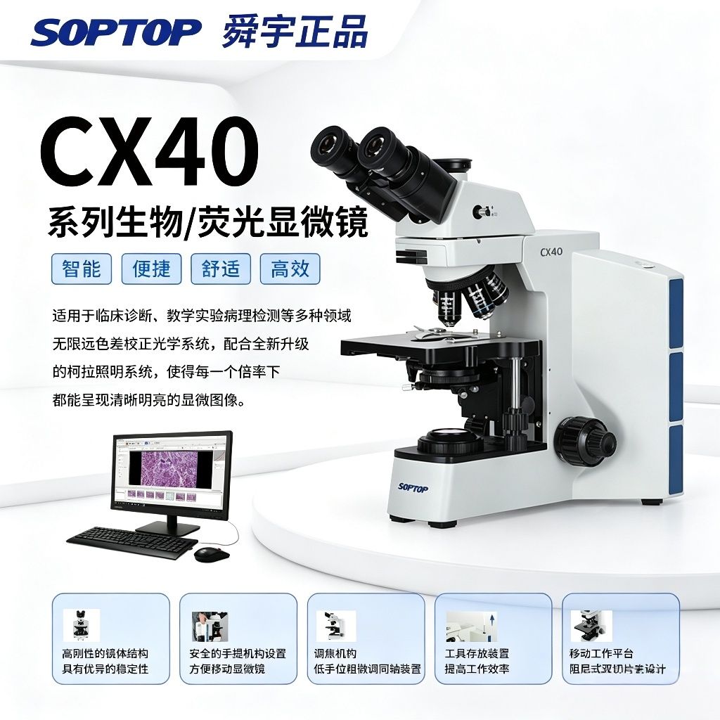 舜宇CX40生物荧光显微镜双目三目SOPTOP国产ICX41/RX50/EX30/E3E5-淘宝Taobao | 天猫Tmall