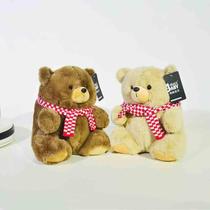 Chubby Bear Doll Cute Animal Plush Toy Scarf Bear Doll Short Plush Doll Pillow