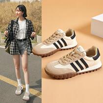 Casual shoes for women 2024 new fashion versatile sports sneakers ins trendy flat bottom moral training white shoes