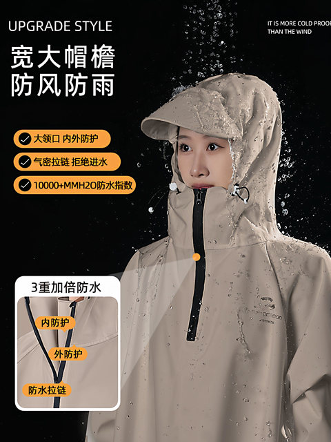 Raincoat for Electric Scooter, Single-Person, Long, Full-Body, Heavy Rain Protection, Unisex, Enlarged and Thickened, Scooter and Rider Separation Rain Poncho