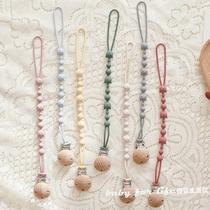 ins Nordic baby pacifier anti-drop chain childrens food-grade silicone soothing chain baby molar teether lanyard%