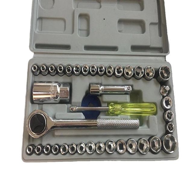 40-piece set manual hardware tool set mechanic sleeve wrench H manual auto repair tool auto repair tool combination set