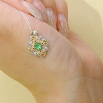 (Q Jewelry) 18k gold emerald pendant subject to live broadcast explanation