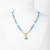 (Q Jewelry)S925 Silver Ruyi Turquoise Necklace Slightly Different