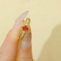 (Q Jewelry) 18K gold ruby ​​ring subject to live broadcast explanation