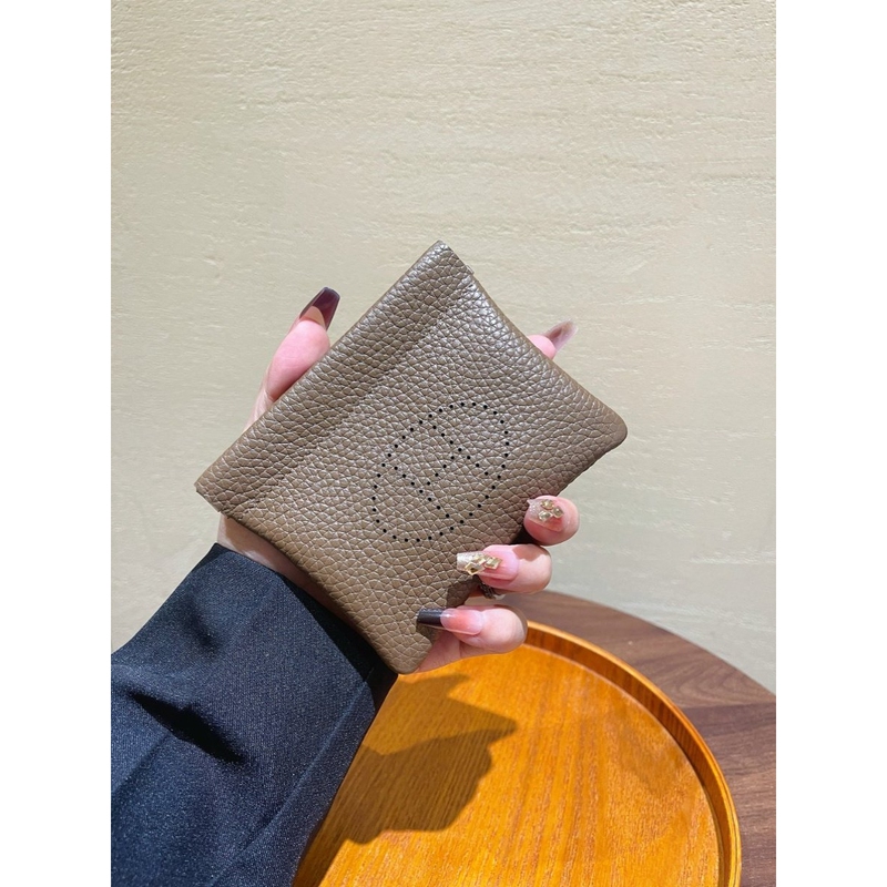 Suitable for Hermès H Series Genuine Leather Coin Purse Togo Cowhide Hollow Card Holder Car Key Lipstick Storage Bag Suitable for Hermès H Series Genuine Leather Coin Purse Togo Cowhide Hollow Card Holder Car Key Lipstick Storage Bag