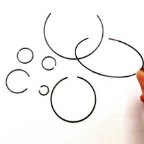 Spring steel wire diameter 1mm circlip retaining ring wire ring round OC type pad bearing hole internal and external stop split ring
