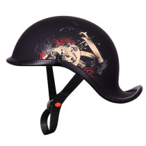 Motorcycle helmet retro half helmet men and women Harley scoop helmet motorcycle cocked helmet electric battery safety helmet spring and summer