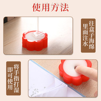 Wet hand sponge with water for counting banknotes sponge cylinder with water for counting banknotes water box for counting money financial use F04