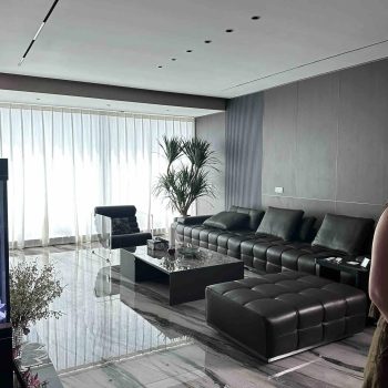 Lawrence italian minimalist black leather sofa combination Lawrence italian minimalist black leather sofa combination