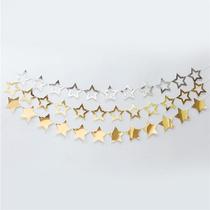 Manufacturer Birthday Party Festive Arrangement Decoration Sequined Five-Pointed Star Latte Flower Hollow Star Paper Latte Flag