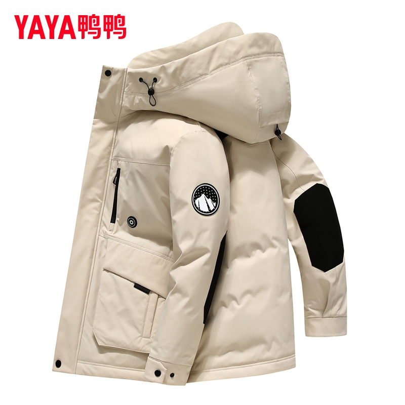 【Wang Yibo's Style】Duck Duck Short down Jacket for Men and Women 2025 Winter New Warm Couple Workwear Jacket