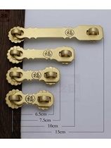 Pin Chinese style pure copper lock antique wooden door hasp thickened door buckle padlock door bolt door lock full copper door nose retro customization