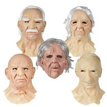 Elderly Silicone Mask Full Face Old Man Old Lady Old Tricky Funny Mask Real Latex Realistic Headgear
