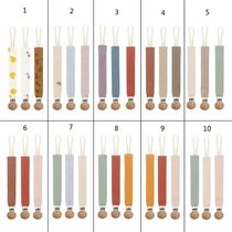 3Pcs Cute Cotton Wooden Pacifier Clip for Baby Girl Boy Soot