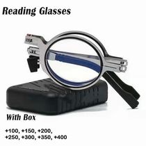 2024 NEW Portable Metal Round Folding Reading Glasses Men Wo