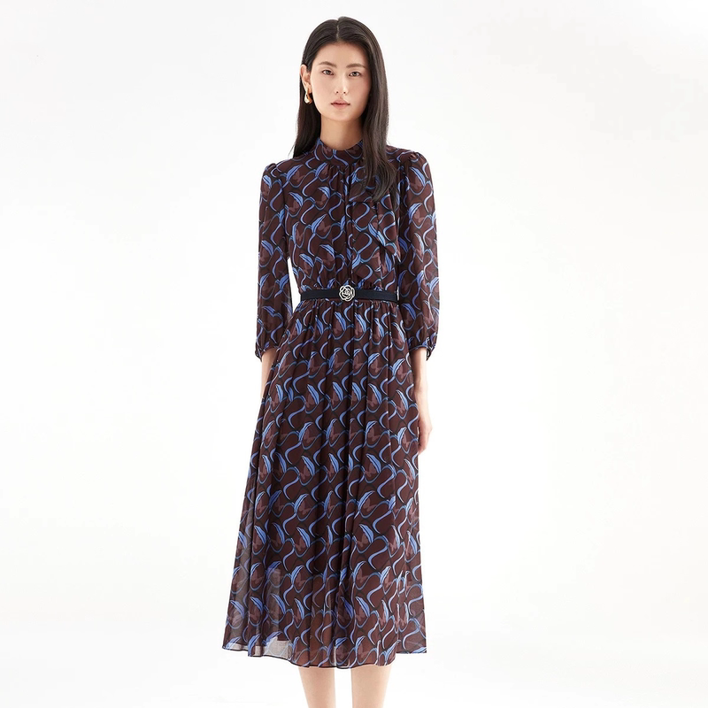 The Same Style as the One in Kelai Mall, 2026 Spring New Fashion French Elegant Retro Temperament Slim Waist Dress The Same Style as the One in Kelai Mall, 2026 Spring New Fashion French Elegant Retro Temperament Slim Waist Dress