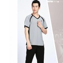 High-end professional basketball referee uniform set with printed knitted cotton for male and female referees sweat-absorbent tops and long pants