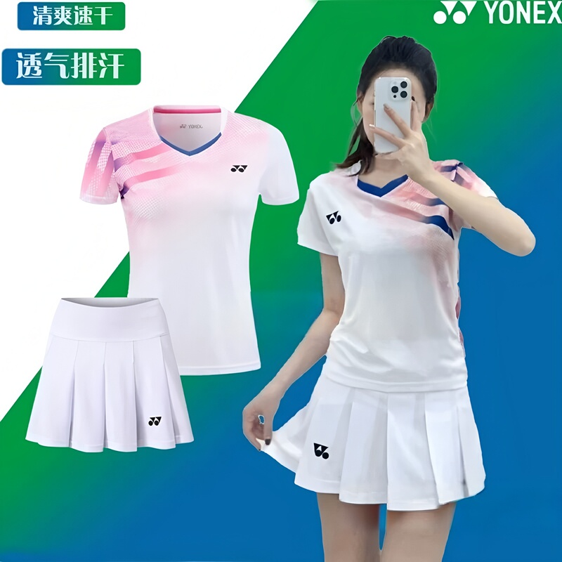 2026 New Yonex/Yonex Badminton Clothing Breathable Quick-Drying Short-Sleeved Competition Sports Training Clothing