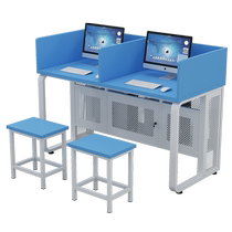 Microcomputer room computer desk customized school classroom single double three person multimedia computer room training class desktop desk