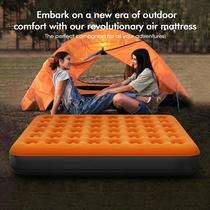 Inflatable flocking mattress outdoor camping sleeping pad thickened wear-resistant foldable automatic built-in air pump air cushion bed