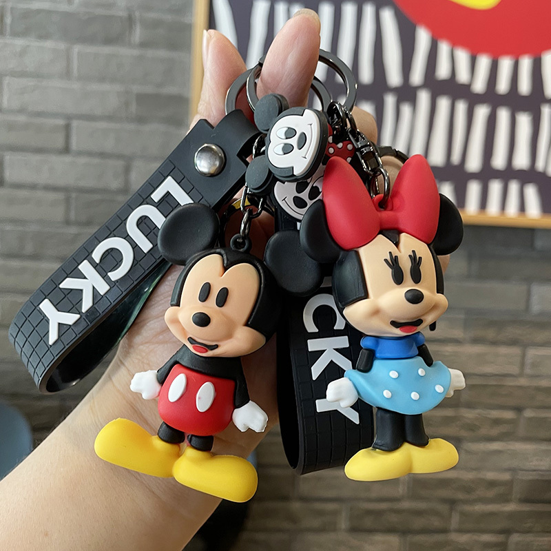 Cartoon Mickey and Minnie Keychain for Women, Exquisite Car Key Pendant, Trendy Backpack Accessory for Boys and Girls, Keychain Cartoon Mickey and Minnie Keychain for Women, Exquisite Car Key Pendant, Trendy Backpack Accessory for Boys and Girls, Keychain