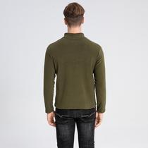 Mens autumn and winter turtleneck tops polar fleece warm and velvet thickened underwear autumn clothes for inner wear cold protection and neck protection base layer