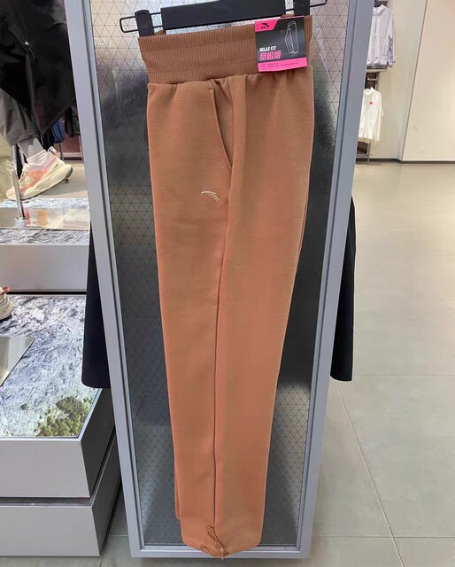 Anta Women's Sports Pants Autumn and Winter Knitted Fleece Thickened Casual Loose Straight-Leg Commuting Trousers 162447325N