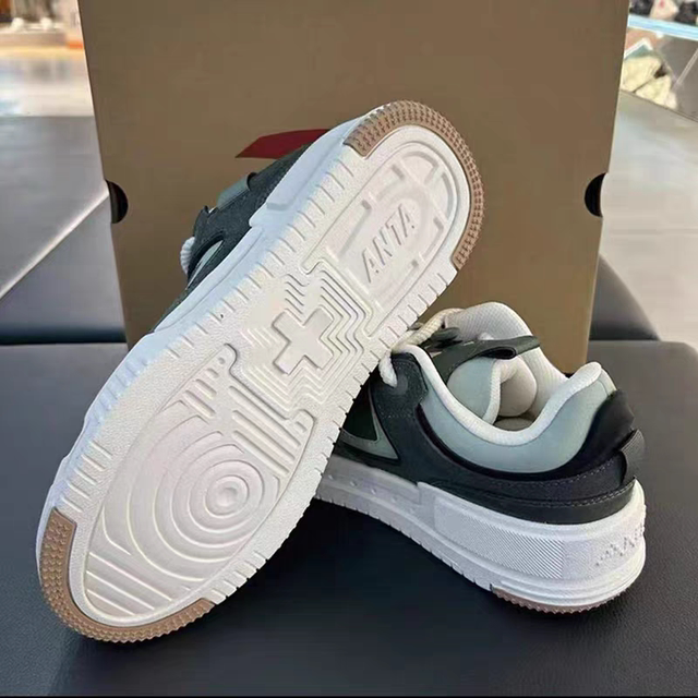 ANTA Wang Yibo same style concave and convex sneakers men's retro trendy thick-soled sports and casual shoes 112518021R