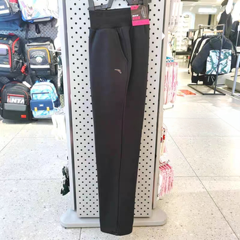 Anta Women's Sports Pants Autumn and Winter Knitted Fleece Thickened Casual Loose Straight-Leg Commuting Trousers 162447325N