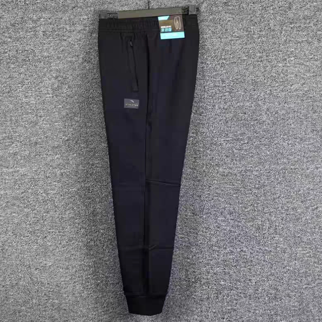 Anta Fleece-Lined Sports Pants | Thickened Warm Sports Trousers Men's Knitted Jogger Pants 152447327N