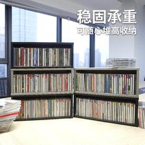 CD storage game light cabinet disc storage DDV disc rack display rack desktop storage rack solid wood cd storage box