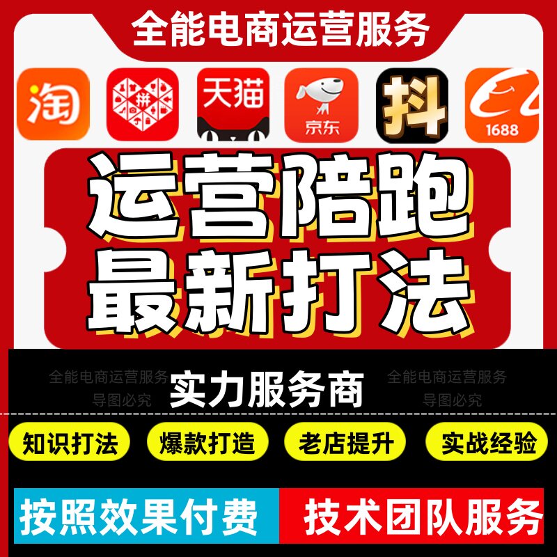 Dịch vụ vận hành bên thứ ba của Taobao và Tmall, hỗ trợ Pinduoduo, quảng bá cửa hàng JD và Alibaba, quảng bá cửa hàng Douyin, hướng dẫn vận hành lưu lượng truy cập.