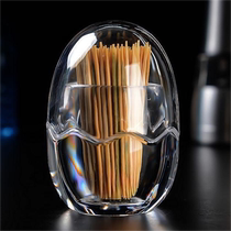 Creative toothpick holder for home use cute egg-shaped toothpick bottle hotel restaurant personalized egg-shaped transparent acrylic toothpick box