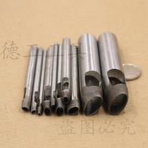 Handmade belt belt puncher oval egg-shaped leather hole punching tool special-shaped flower punch set